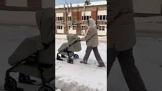 Коляска прогулочная  всесезонная Luxmom Кука iwalk  на лыжах