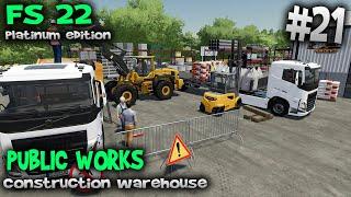 A day as an apprentice  construction warehouse  Farming Simulator 2022