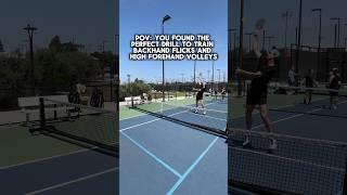 Fix Your Backhand Flick & Forehand Put-away With This ONE Drill ️ #pickleball #pickleballdrills