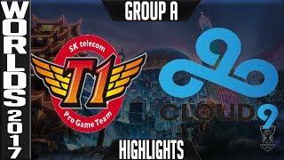 SKT vs C9 Highlights S7 Worlds 2017 Group Stage Day 1 Game Group A -SK Telecom T1 vs Cloud 9