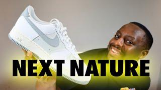 Air Force 1 Next Nature Light Smoke Grey On Foot Sneaker Review Sustainable Schopes 032 FZ4620 100