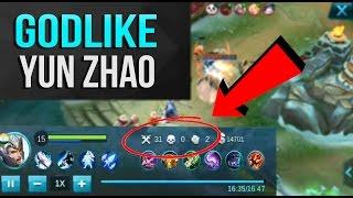 MOBILE LEGENDS GAMEPLAY | MOBILE LEGENDS YUN ZHAO GODLIKE