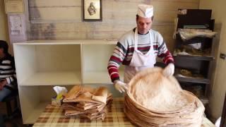 Lebanese Markouk Saj Bread; "How it’s Made" The Traditional Way Up The Village of Lebanon