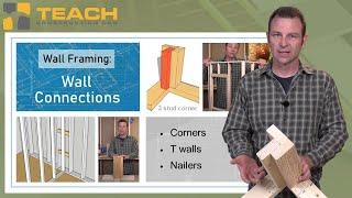 Wall Framing Connections and Corners - A Lesson from our Framing course - TEACH Construction