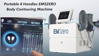 4 Handles Portable EMSZERO Neo Body Contouring Machine  - How to Use this new HIEMT EMSlim Machine