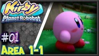 Kirby Planet Robobot (100%) Area 1-1: Patched Plains [01]