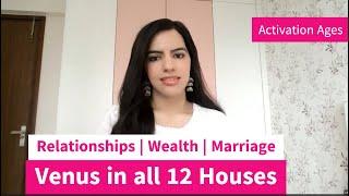 Venus (Shukra) in all 12 Houses | Marriage, Wealth & Relationships