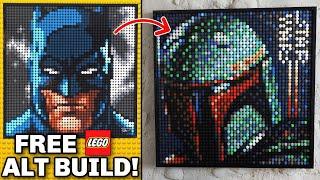 I made A LEGO BOBA FETT Mosaic from the Batman Art set!