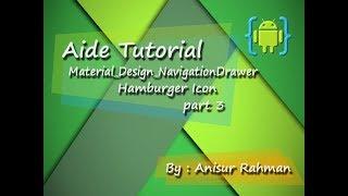 Aide Tutorial # 8_Material_Design_NavigationDrawer_Part_3