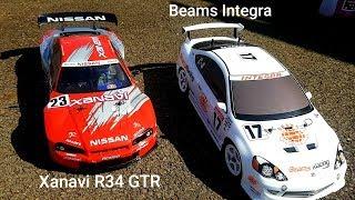 RC Nissan Xanavi R34 GTR, Honda Type R, Tamiya 1/10 Touring Car @ Wynnum RC track