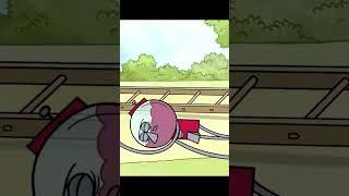 Benson gets knocked out by Mordecai after insulting him and Rigby