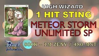 Ragnarok Mobile Eternal Love SEA : 1 Hit Sting, Meteor storm UNLIMITED SP | High Wizard