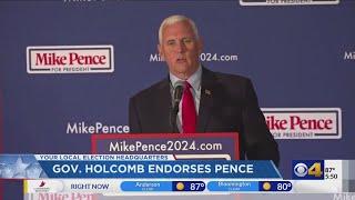 Indiana Gov. Eric Holcomb endorses Mike Pence for President