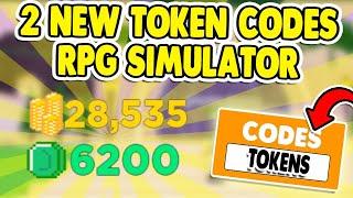 *2X XP* INSANE GOLD AND TOKEN CODES IN RPG SIMULATOR ROBLOX JUNE 2020