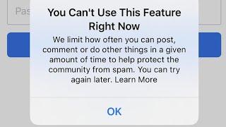 Fix You Can't Use This Feature Right Now Facebook Like Comment Error Problem 2024