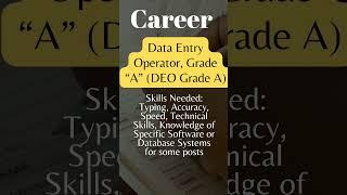 Career Opportunities | Data Entry Operator | Career | Salary | Skills|Education