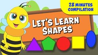 Learning Shapes for Kids | 3 Fun Video Lessons  Circle, Square, Triangle & More!