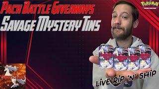 Pack Battle Giveaways!! Savage Mystery Tins!! Live RipnShip!! #giveaway #ripnship #pokemontcg