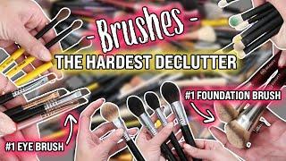 THE END OF MAKEUP CLUTTER // DECLUTTERING MY ENTIRE BRUSH COLLECTION