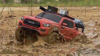 1/10 Scale RC Car : TOYOTA TACOMA TRD PRO(3D printed body) Mud & Offroad Driving  #4.