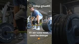 220kg deadlift #vegan #veganbodybuilder #deadlift