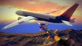 Large Airplanes Shot Down by Guided Missiles #16 Feat. Kinetic Missiles | Besiege