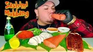 SASHIMI MUKBANG • RAW SALMON • ESCOLAR • SWEET RIVER EEL • MASAGO