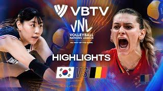 Korea  vs. Belgium  - Highlights | Week 2 | Women's VNL 2025