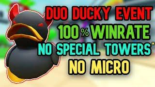 Duo Ducky Revenge Hard Mode Triumph NO SPECIAL TOWERS* + NO MICRO GUIDE - Tower Defense Simulator