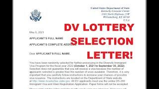 DV Lottery Selection Letter!