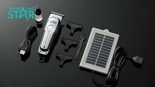 ST-5609 WINNING STAR 3W Solar Rechargeable Hair Clipper