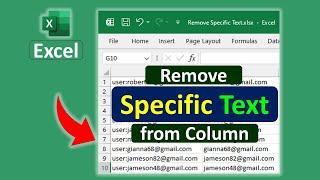 How to Remove Specific Text from a Column in Excel