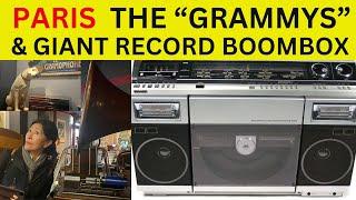 PARIS GRAMOPHONES GALORE + GIANT SHARP VZ-V2 VINYL RECORD PLAYER  BOOMBOX #vinylcommunity #phono