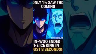 Only 1% saw this coming JinWoo ended the Ice King in just 8 SECONDS!  #SoloLeveling