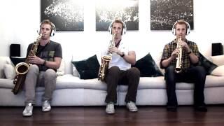 Super Mario Bros Saxophone Trio - Split Screen