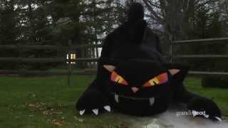 Inflatable Furry Black Cat