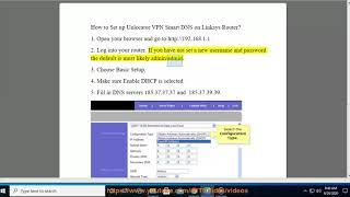 Set up Unlocator VPN Smart DNS on Linksys Router