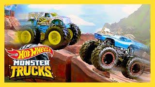 EXTREME Desert Mountain Challenge! | Monster Trucks | @HotWheels