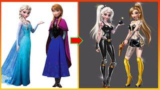 Elsa Anna Frozen GLOW UP Into Bad Girl - Disney Princesses Transformation