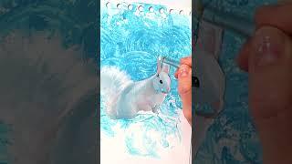 Рисуем белку акрилом