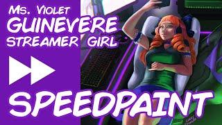 Ms. Violet Guinevere Streamer Girl MLBB Speedpaint | luckykyunart (x16 Speed - Not so Fast)