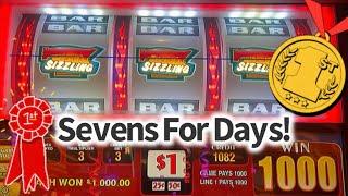 This Is Best Slot Machine!!  Sizzling Sevens & Blazing Sevens! BEST WINS!!