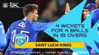 18 BALLS, 4 RUNS FOR 4 WICKETS | CPL 2024