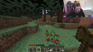 Jev gets scared by Minecraft Sweet Berry Bush