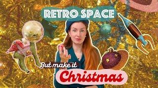 DIY-ing a retro space themed Christmas tree | artist vlog