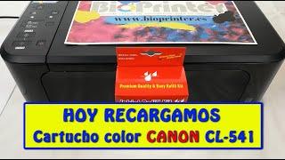 RECARGA CARTUCHO TINTA COLOR CANON CL-541 EN CANON PIXMA MG3650. VALIDO PARA CARTUCHO CANON CL-546