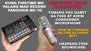 Step By Step Tamang Pag Gamit Ng F998 Soundcard At Kirin Condenser Microphone #f998soundcard #music