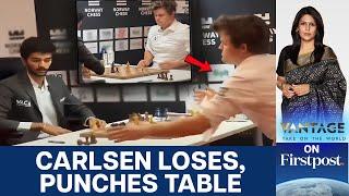 Magnus Carlsen Loses To Gukesh, Slams Table | Vantage with Palki Sharma | N18G