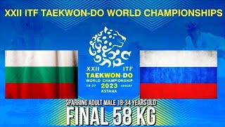 XXII Taekwondo world championship Final Sparring Adult Male 18-34 years old 58 kg