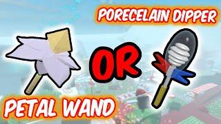 Petal Wand VS Porcelain Dipper (The Test Results You Must See!) | Bee Swarm Simulator